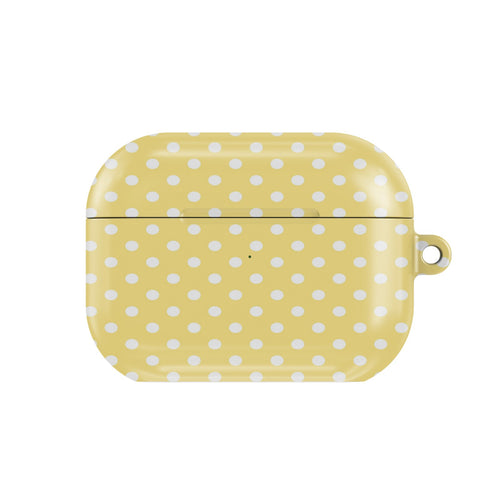 Buttermilk Dot AirPods case — hard-shell earbuds cover, closed front view