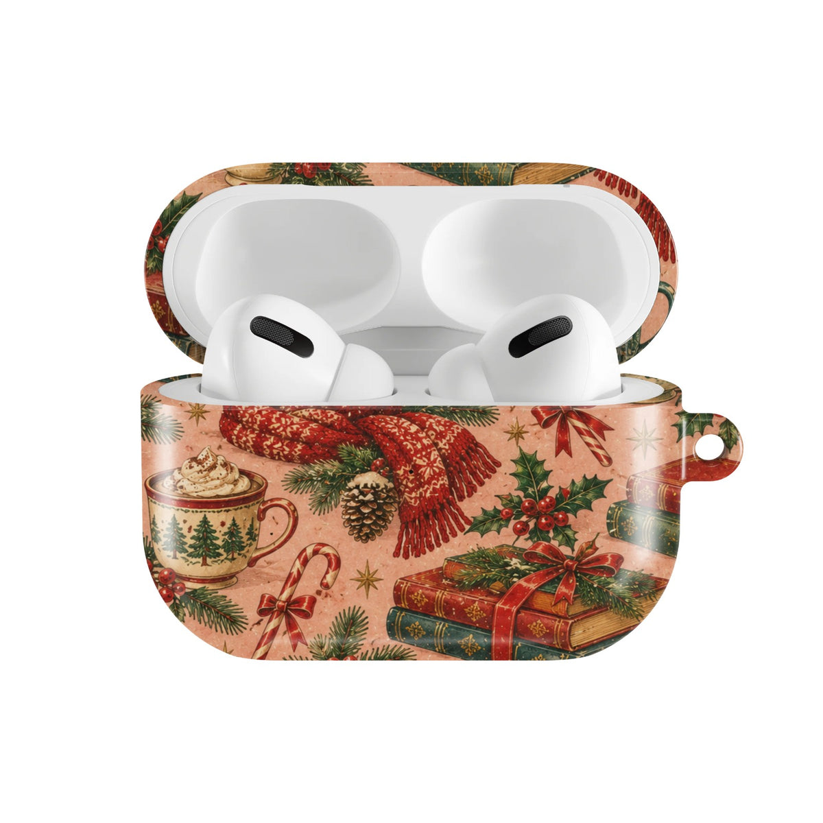 Cocoa & Books AirPods case — open front view
