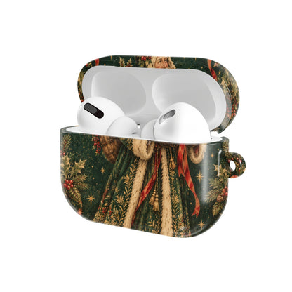 Father Christmas & Books AirPods case — open angled view
