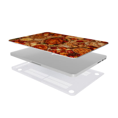 Thanksgiving Table MacBook case — hard-shell laptop cover, two-piece shell view