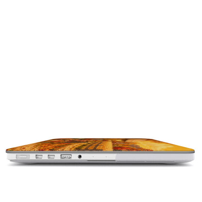 Harvest Market MacBook case — hard-shell laptop cover, side view with ports
