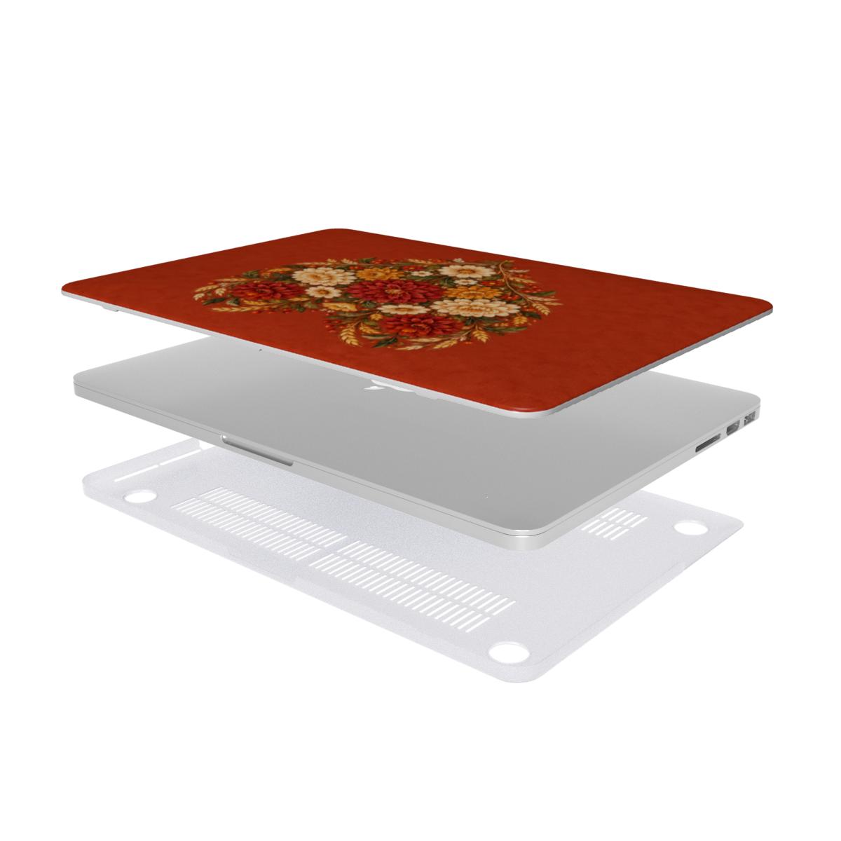 Grateful Hearts MacBook case — hard-shell laptop cover, two-piece shell view