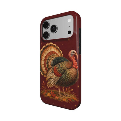 Vintage Turkey phone case — MagSafe iPhone case, angled view