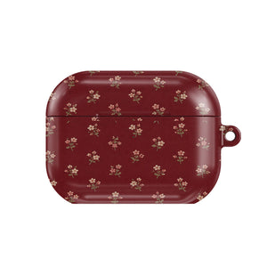 Burgundy Ditsy Floral AirPods Case
