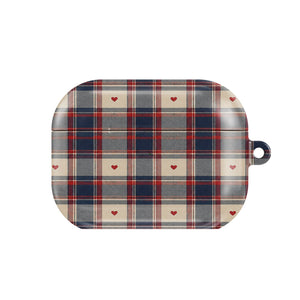 Heart Plaid AirPods Case