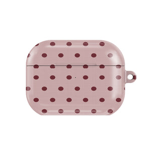 Dusty Rose Polka Dot AirPods Case
