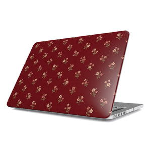 Burgundy Ditsy Floral MacBook Case