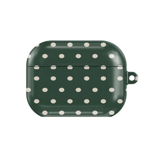 Forest Green Polka Dot AirPods Case