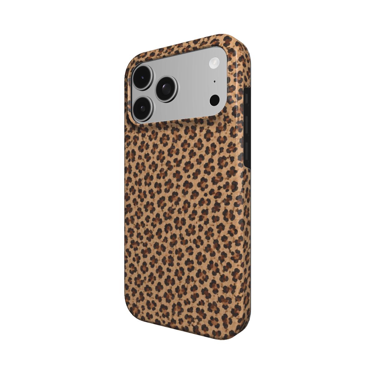 Classic Leopard phone case — MagSafe iPhone case, angled view