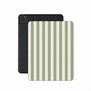 Sage Cream Stripe iPad Case