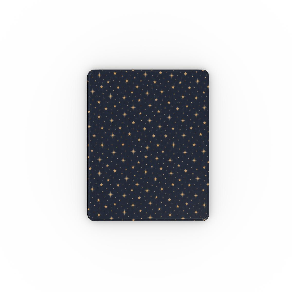 Gold Stars Navy iPad case — tiny gold stars on deep midnight navy