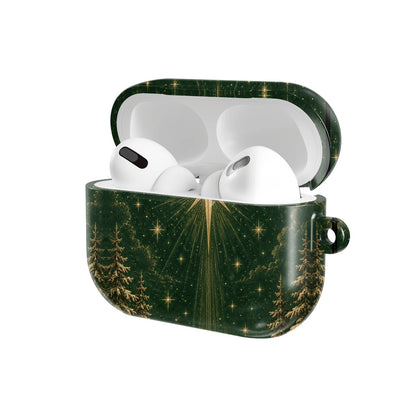Christmas Star AirPods case — open angled view