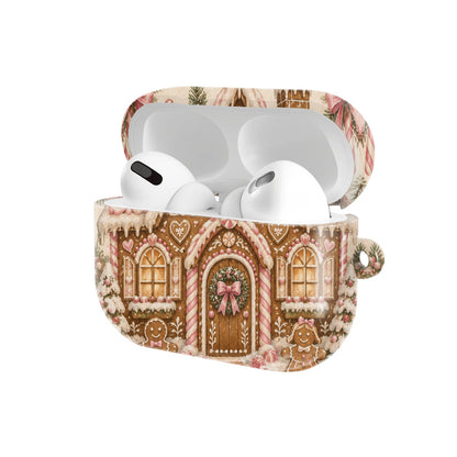 Gingerbread House AirPods case — open angled view