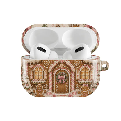 Gingerbread House AirPods case — open front view