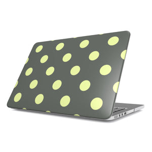 Slate & Lemon Polka Dot MacBook Case