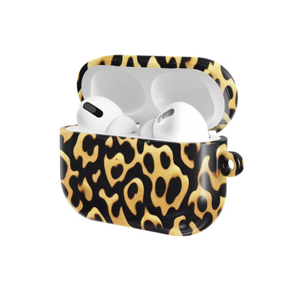 Leopard Fur AirPods case — open angled view