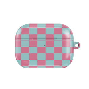 Pink & Mint Check AirPods Case