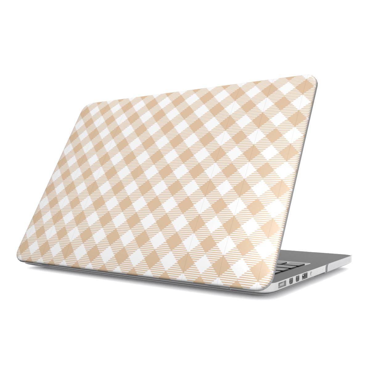 Cowboy Goose MacBook case — western goose, hard-shell laptop cover, angled lid view