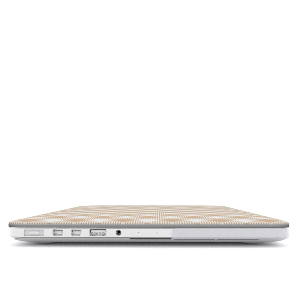 Cowboy Goose MacBook case — hard-shell laptop cover, side view with ports