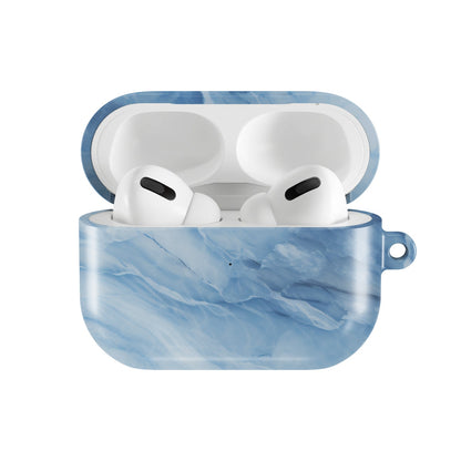 Blue Marble AirPods case — open front view