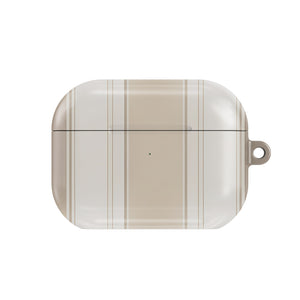 Taupe Ticking Stripe AirPods Case