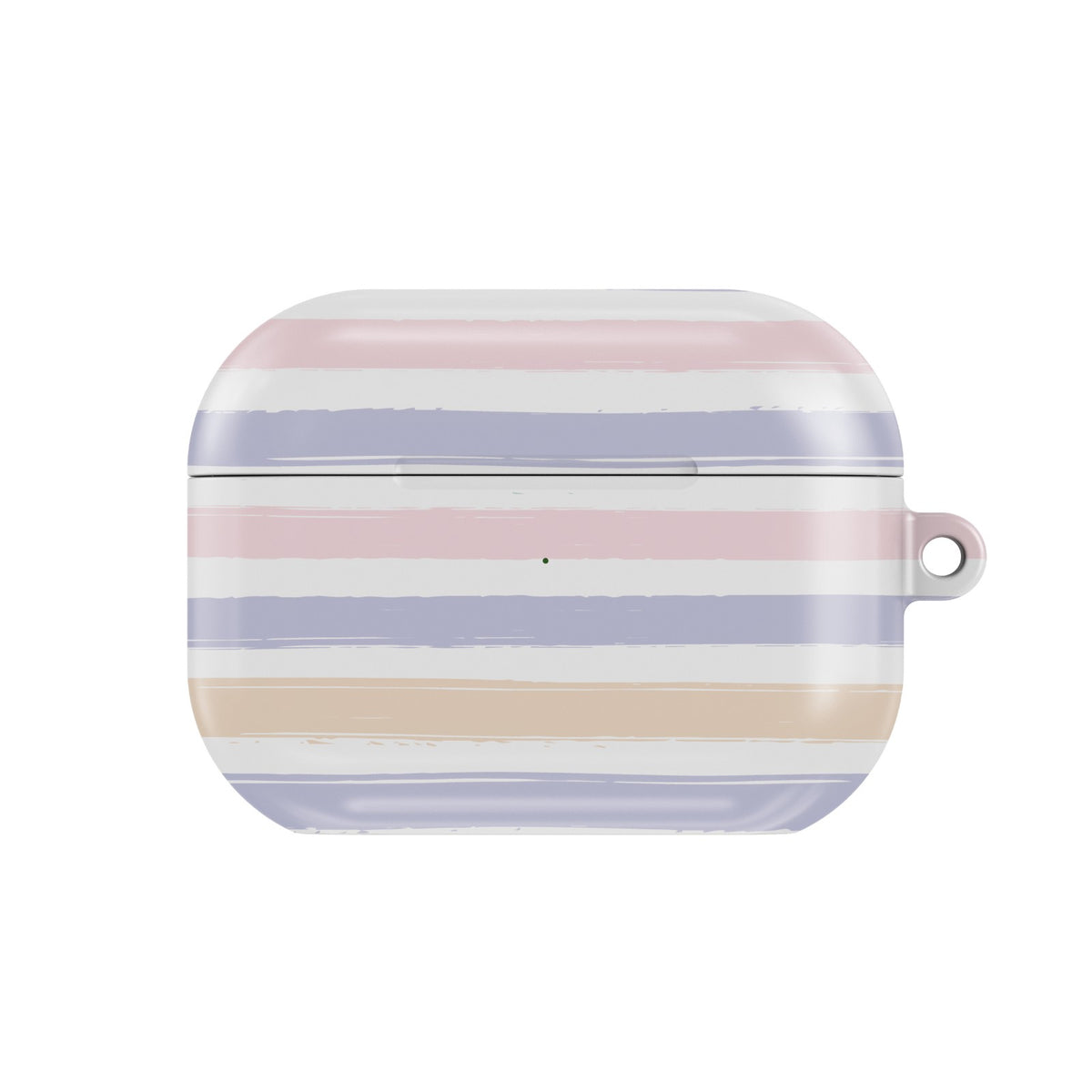 Pastel Brushstroke Stripe AirPods case — pastel, closed front view