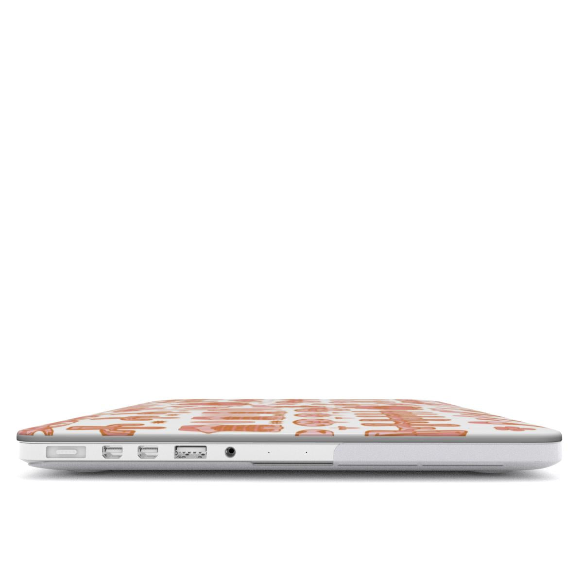 Howdy Western MacBook case — hard-shell laptop cover, side view with ports
