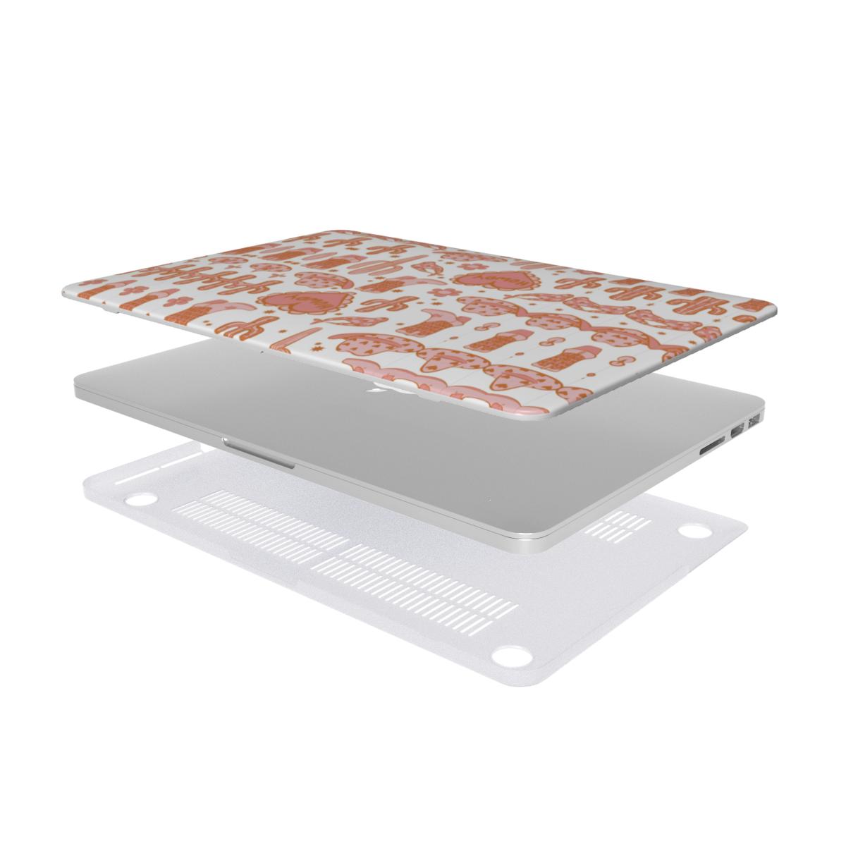 Howdy Western MacBook case — hard-shell laptop cover, two-piece shell view