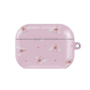 Pink Butterfly Dot AirPods Case