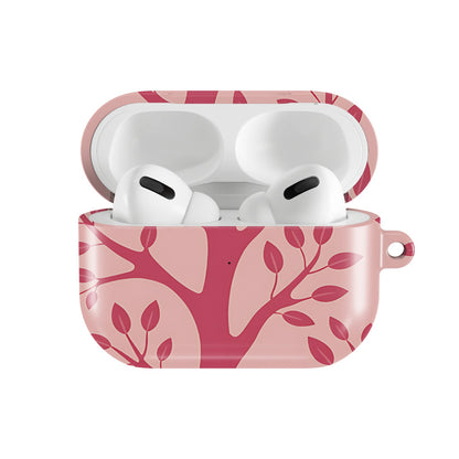 Pink Branch AirPods case — open front view