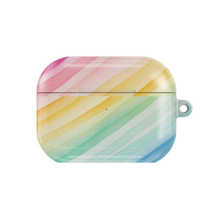 Rainbow Watercolor Stripe AirPods Case