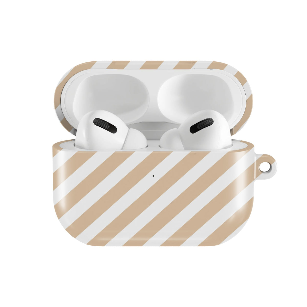 Cowhide Bow AirPods case — open front view