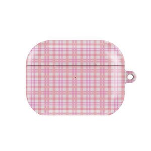 Pink Gingham AirPods Case