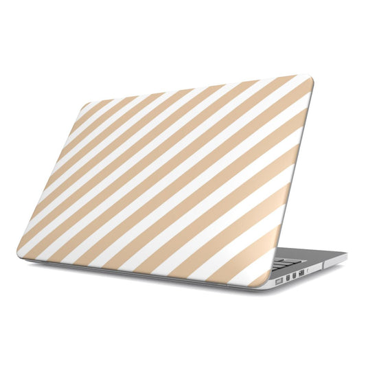 Cowhide Bow MacBook case — coquette western, hard-shell laptop cover, angled lid view