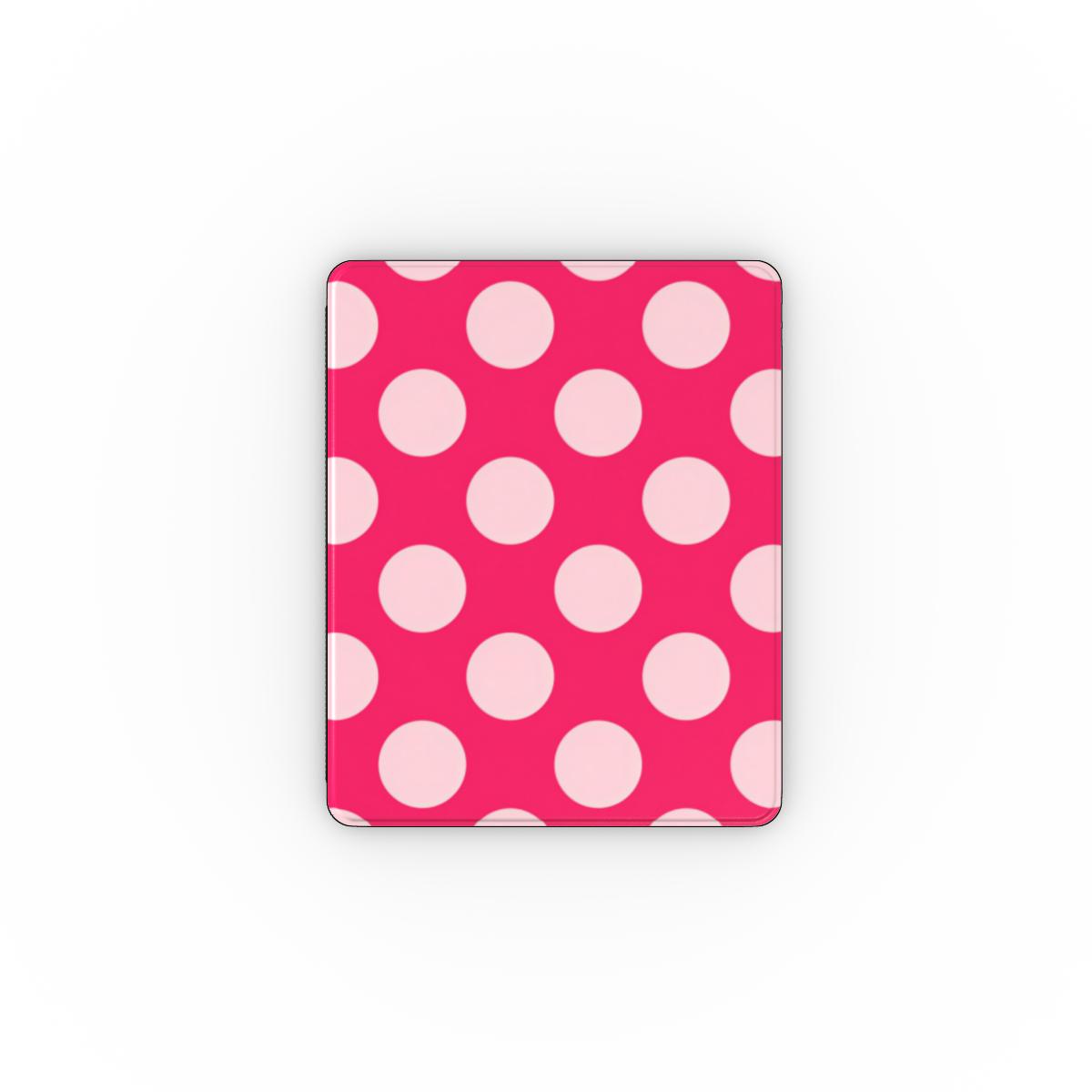 Raspberry Polka Dot iPad case — pink