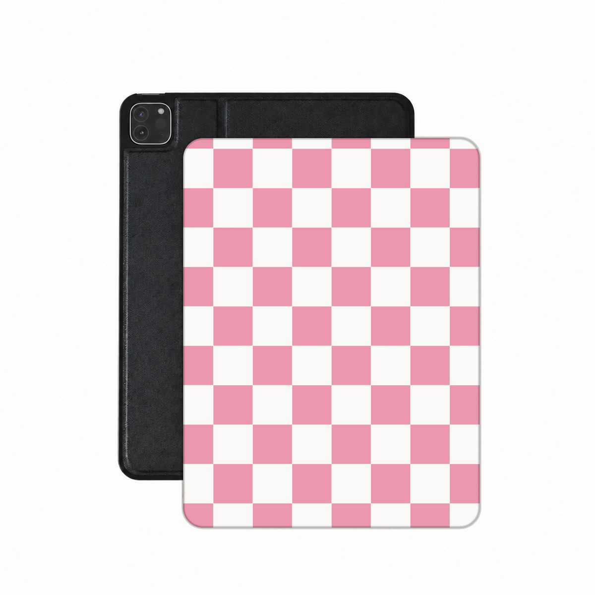 Rose & White Checkerboard iPad case — rose & white checkerboard