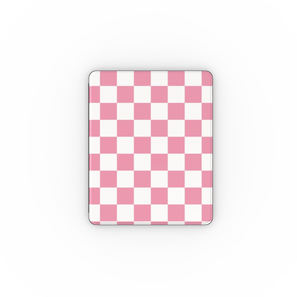 Rose & White Checkerboard iPad case — rose & white checkerboard