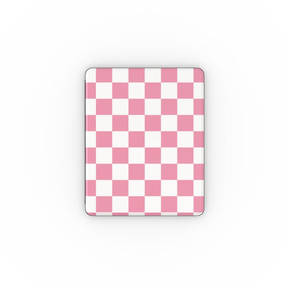 Rose & White Checkerboard iPad case — rose & white checkerboard