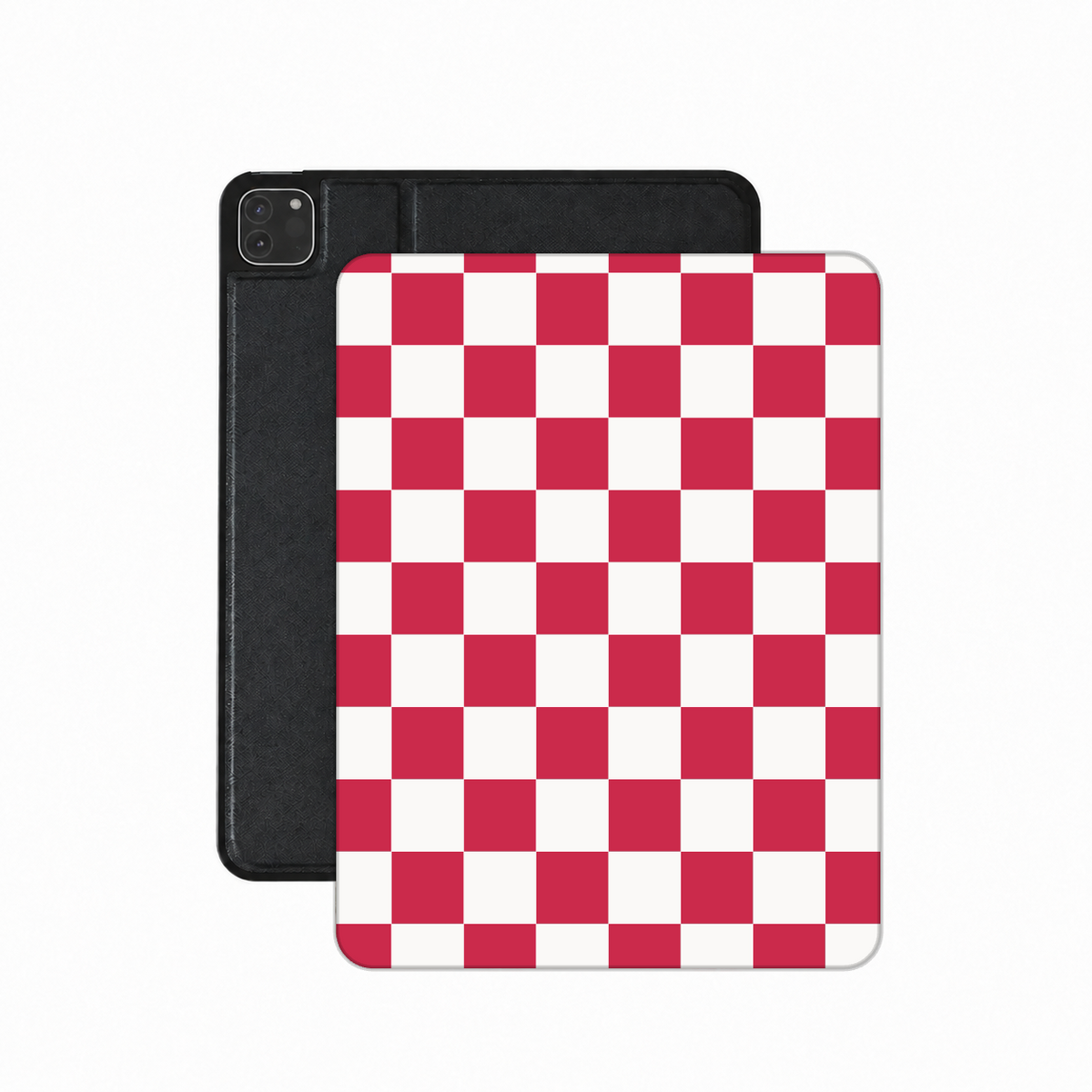 Red & White Checkerboard iPad case — red & white checkerboard