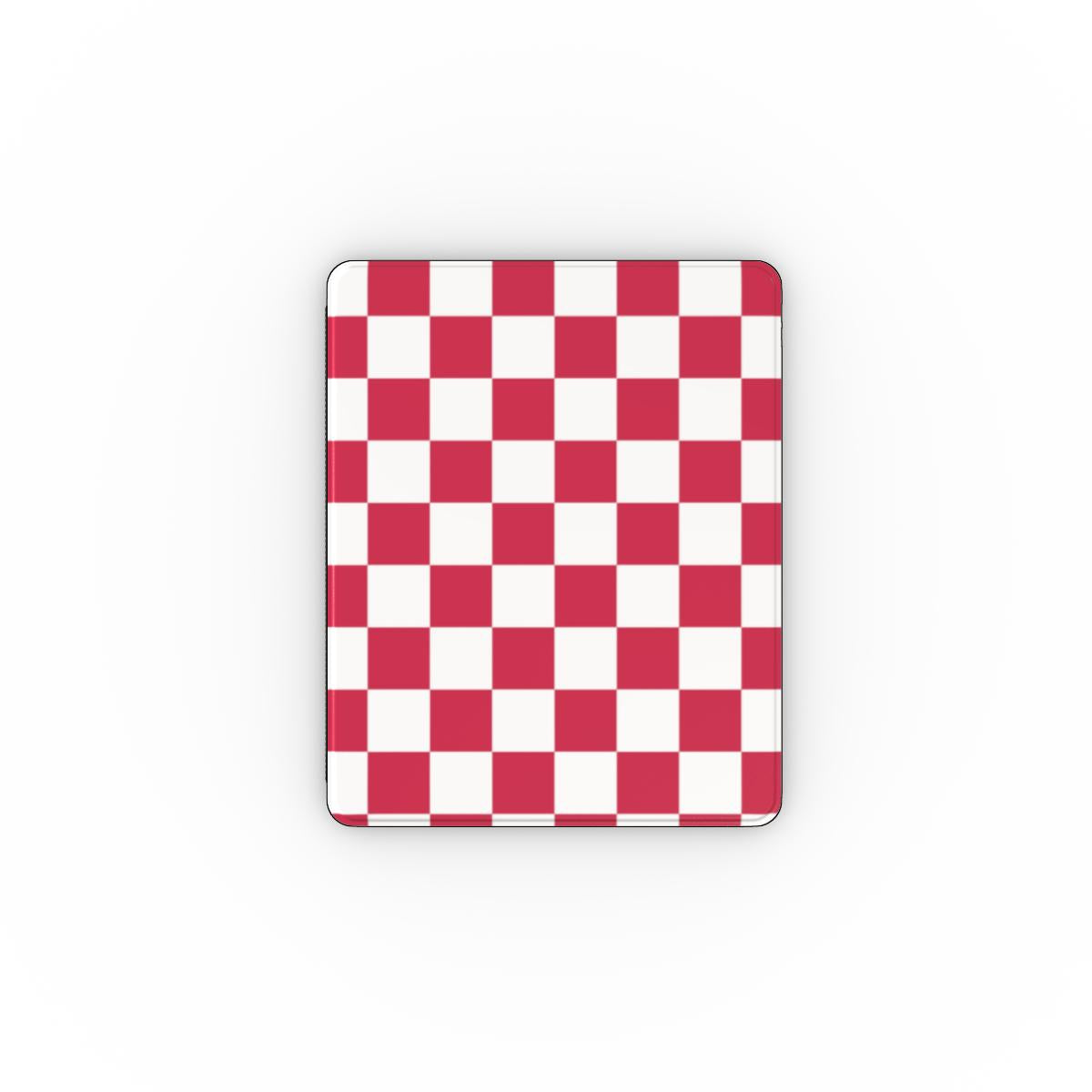 Red & White Checkerboard iPad case — red & white checkerboard