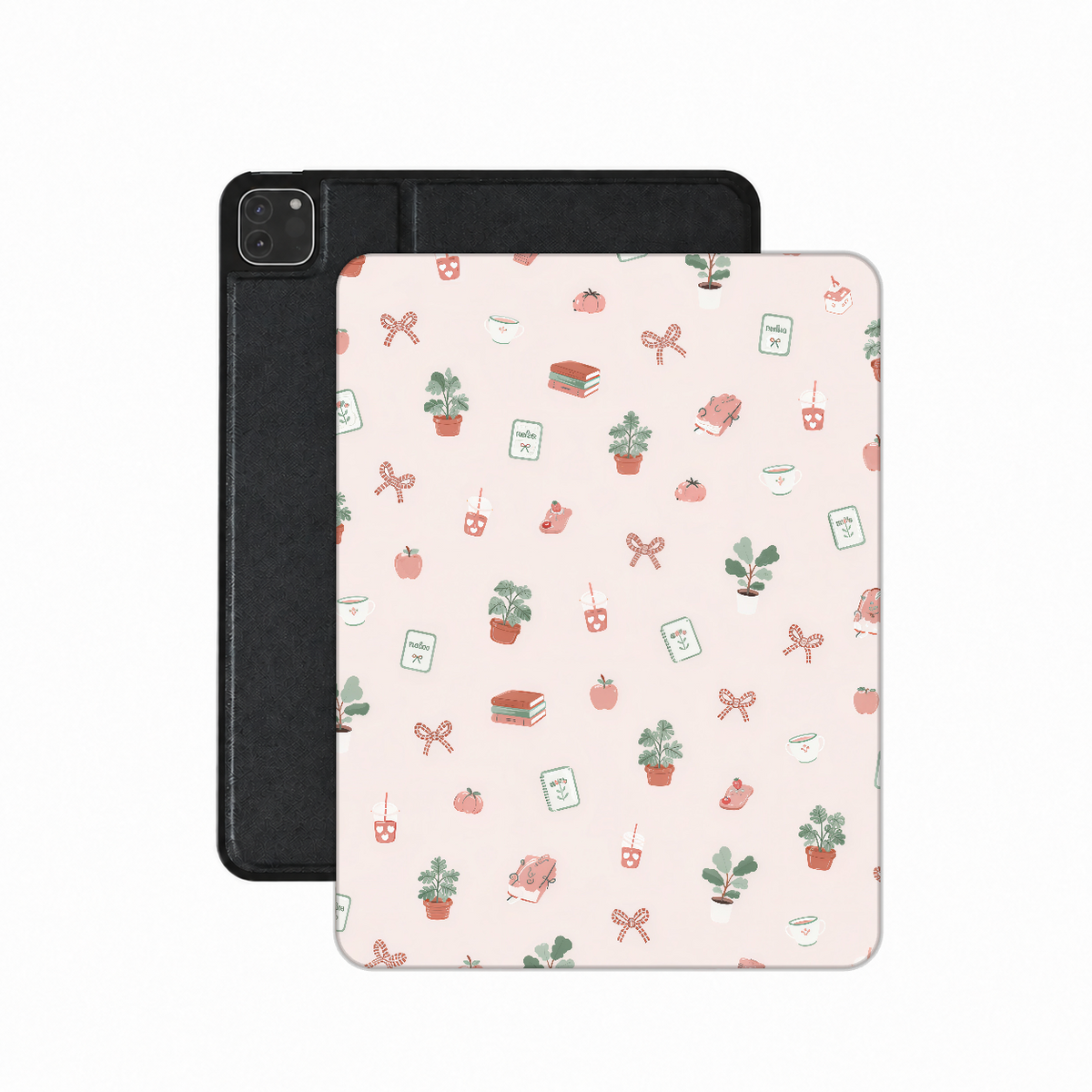 Cottage Bookish Doodle iPad case — cottagecore