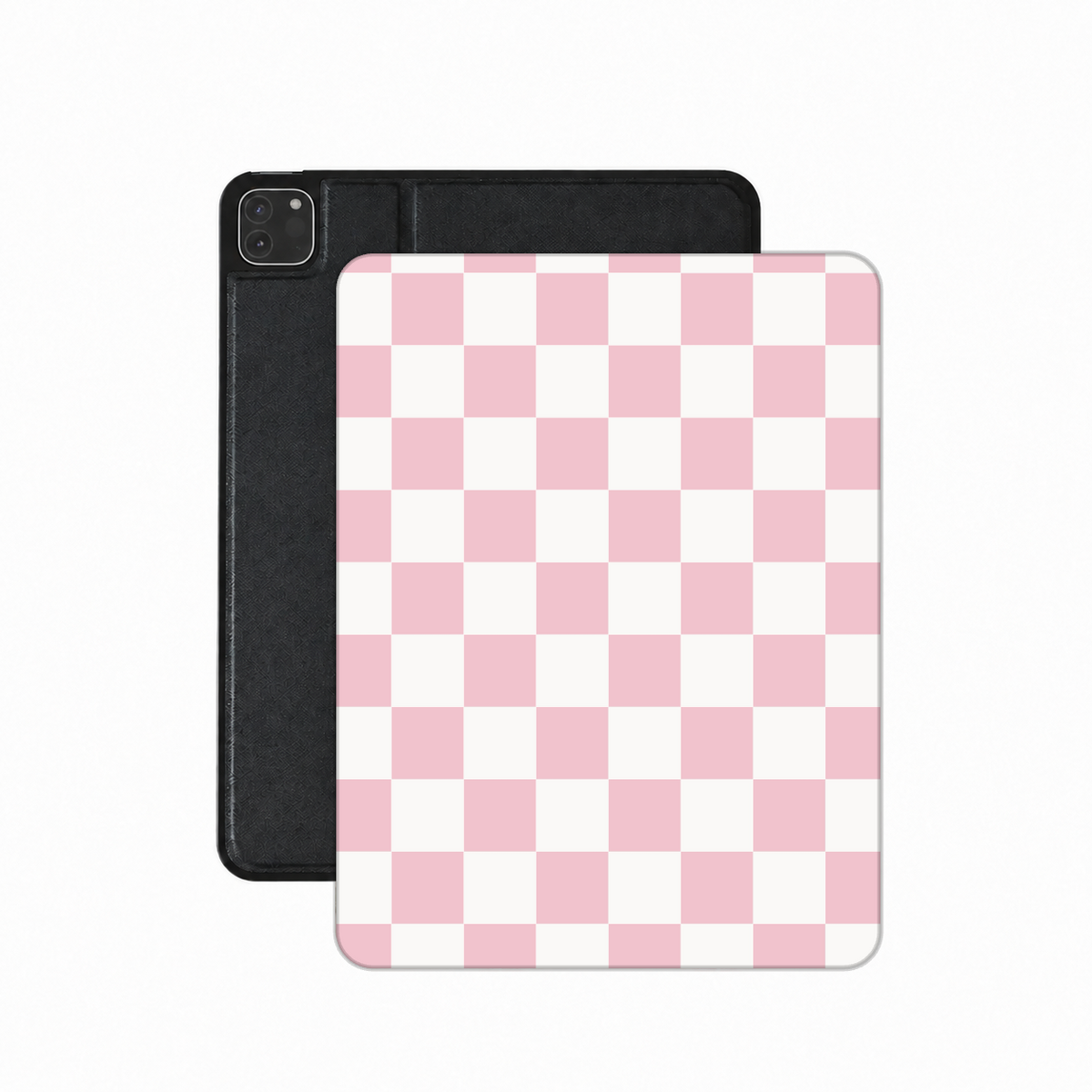 Pink & White Checkerboard iPad case — pink & white checkerboard