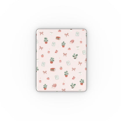 Cottage Bookish Doodle iPad case — cottagecore