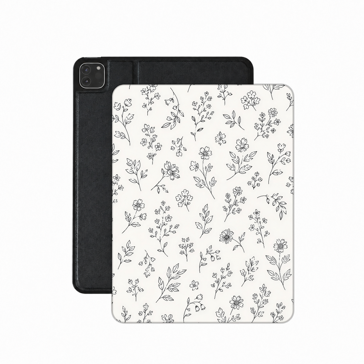 Line Art Wildflower iPad case — botanical
