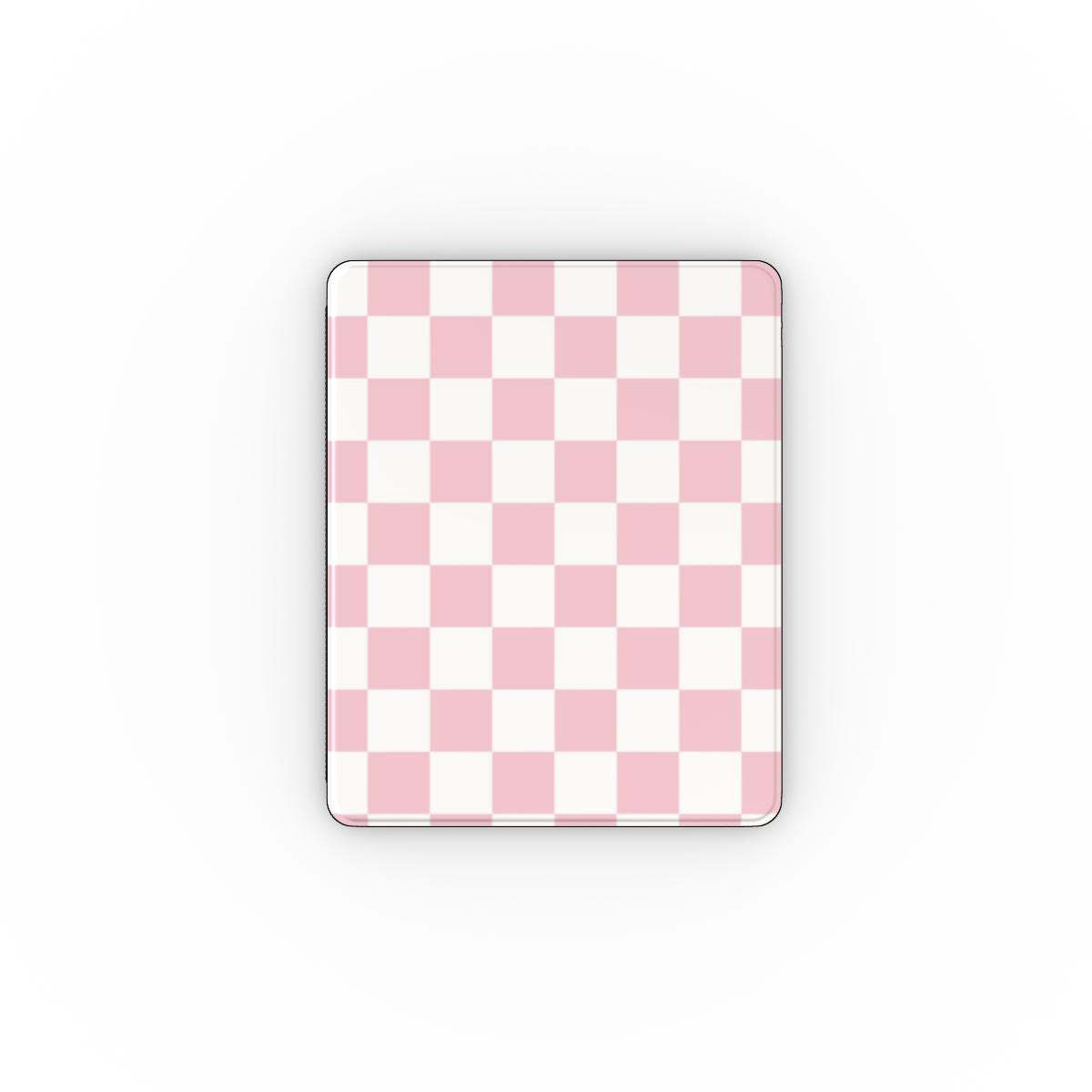 Pink & White Checkerboard iPad case — pink & white checkerboard