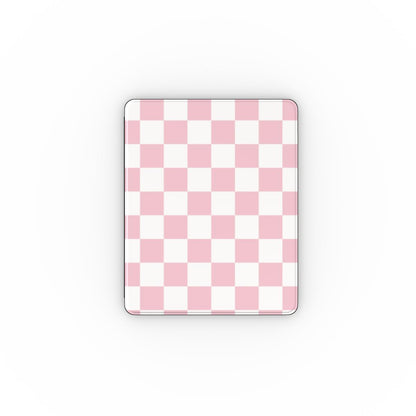 Pink & White Checkerboard iPad case — pink & white checkerboard