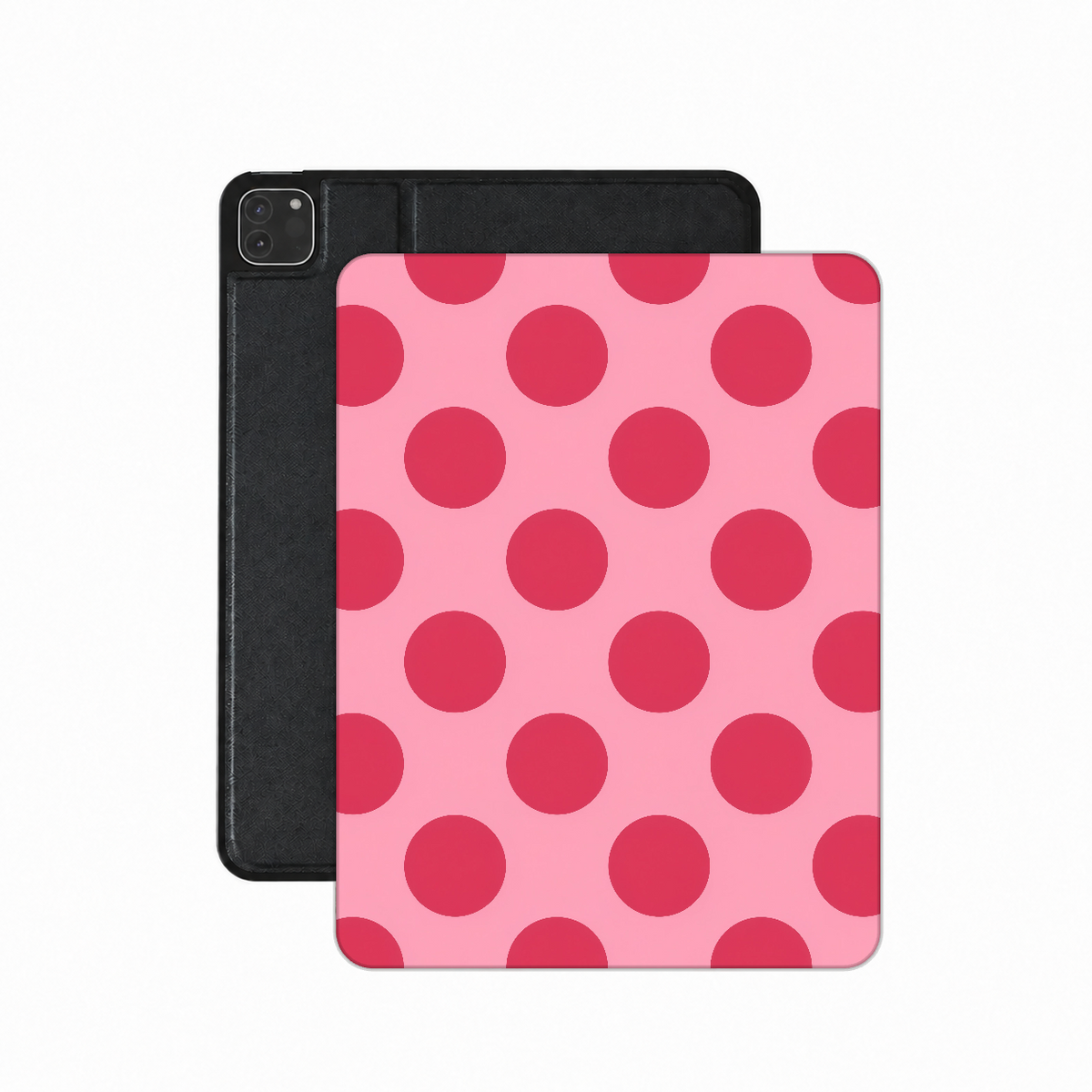 Cherry Red Polka Dot iPad case — pink & red