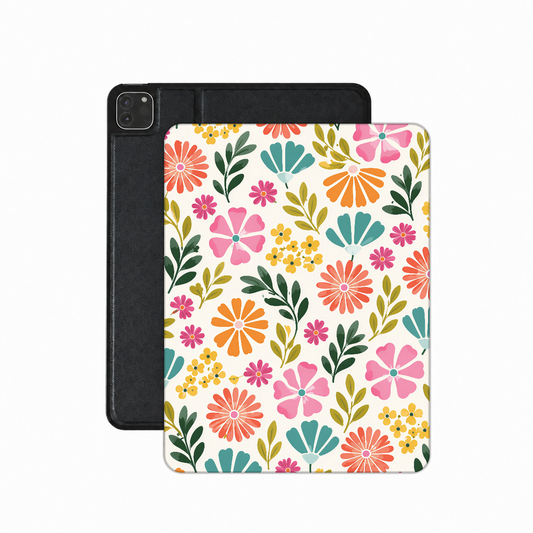 Bright Folk Floral iPad case — colorful floral