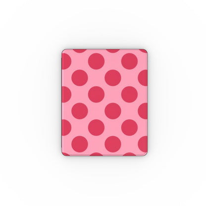 Cherry Red Polka Dot iPad case — pink & red