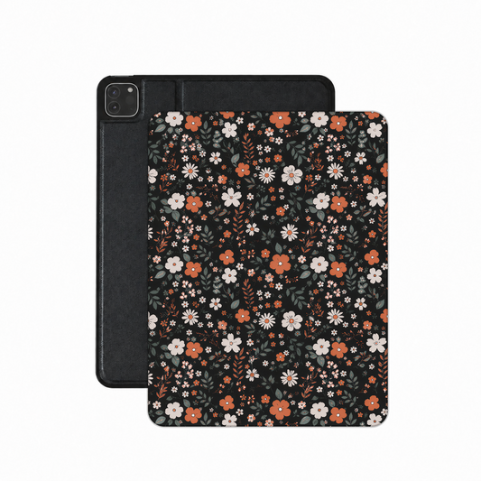 Dark Ditsy Floral iPad case — moody floral